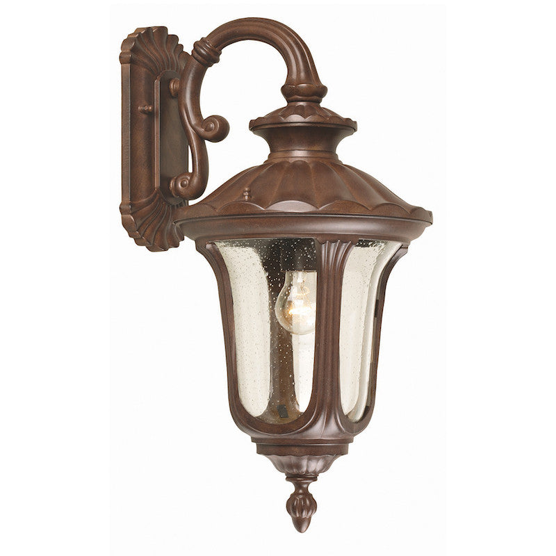 Elstead Chicago Rusty Bronze Patina Medium Outdoor Downlighter Wall Lantern