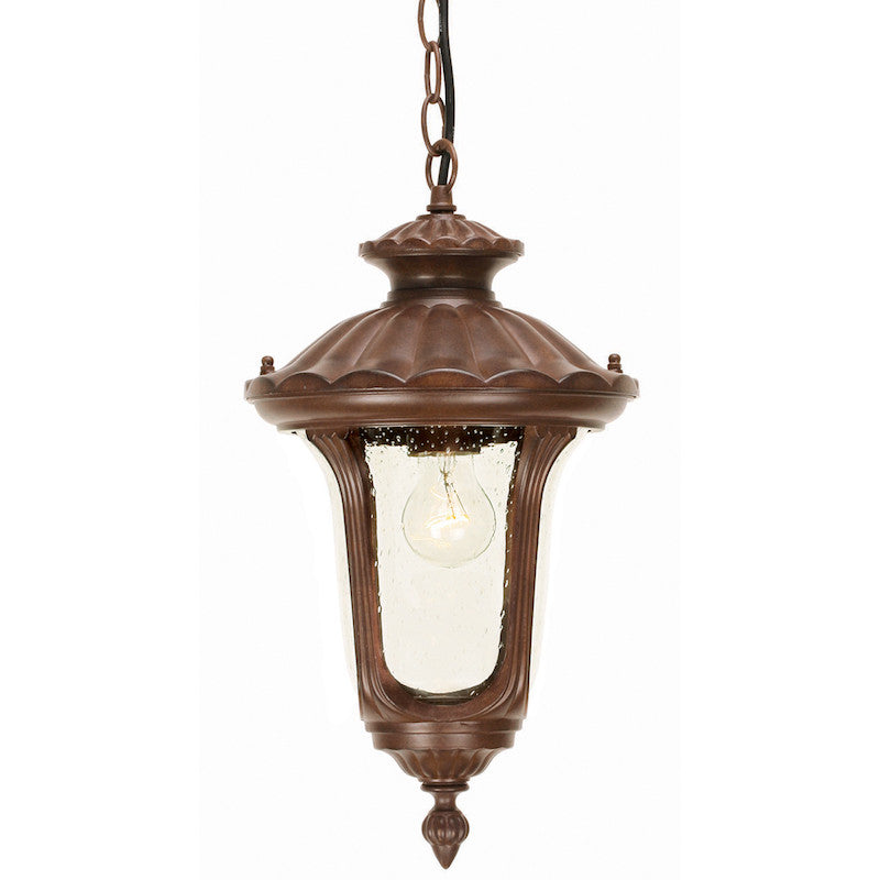 Elstead Chicago Rusty Bronze Patina Small Outdoor Pendant Lantern