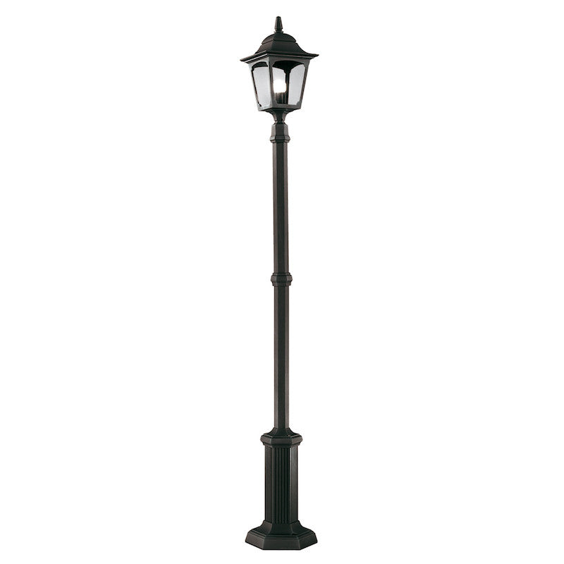 Elstead Chapel Black Finish Outdoor Midi Lamp Post