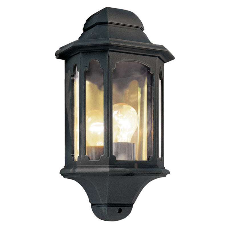 Elstead Chapel Black Finish Outdoor Half Wall Lantern