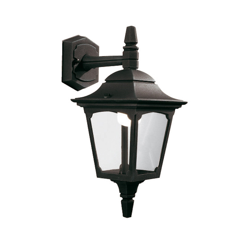 Elstead Chapel Black Finish Outdoor Mini Down Wall Lantern