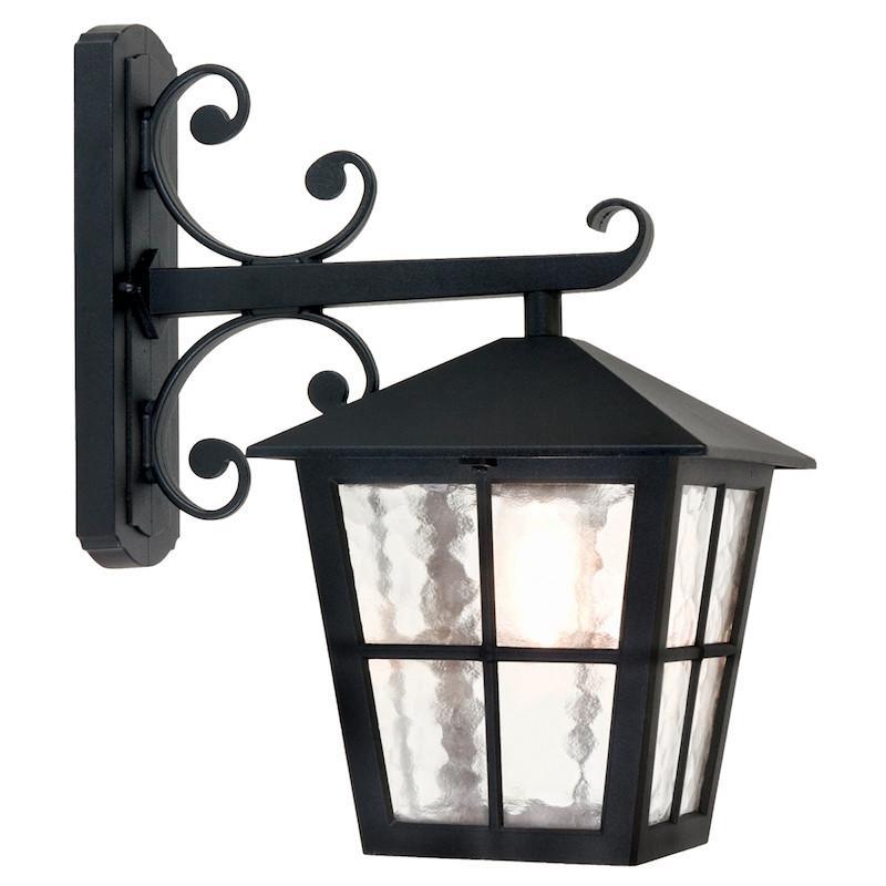 Elstead Canterbury Black Finish Outdoor Downlighter Wall Lantern BL52M