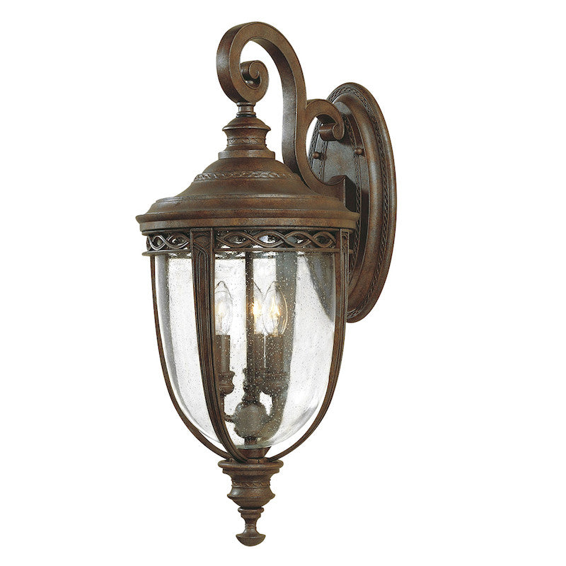 Elstead English Bridle British Bronze Finish Large Outdoor Wall Lantern