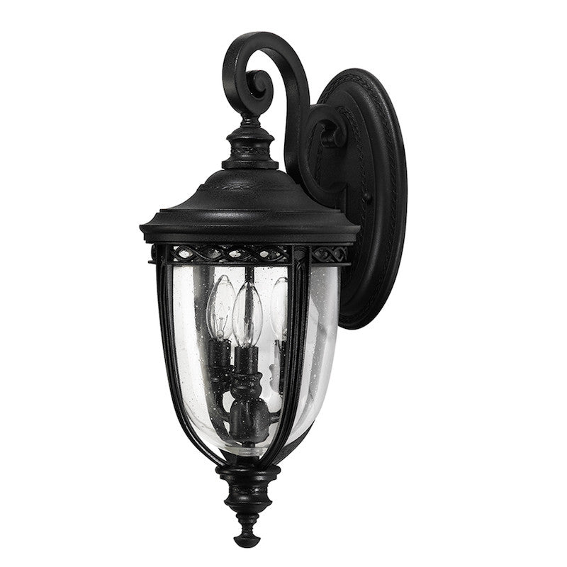 Elstead English Bridle Black Finish Medium Outdoor Wall Lantern