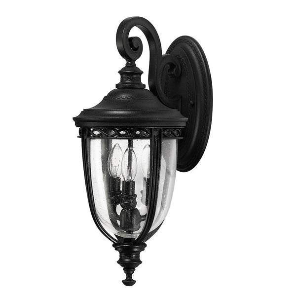 Elstead English Bridle Black Finish Medium Outdoor Wall Lantern