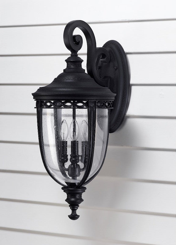 Elstead English Bridle Black Finish Extra Large Outdoor Wall Lantern