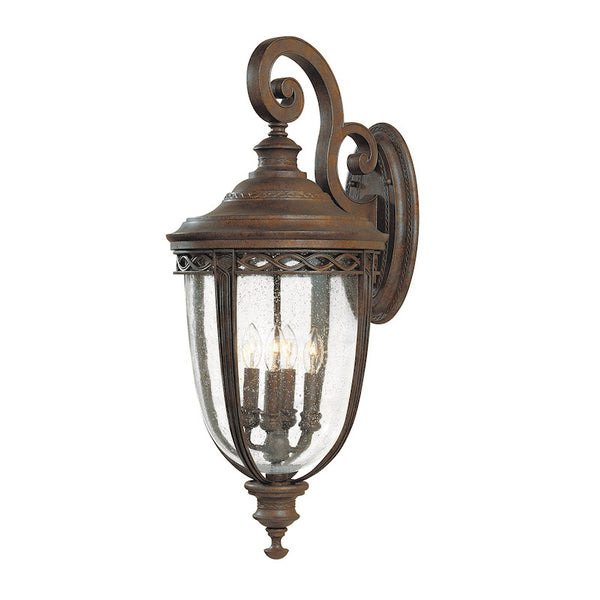 Elstead English Bridle British Bronze Finish Extra Large Outdoor Wall Lantern