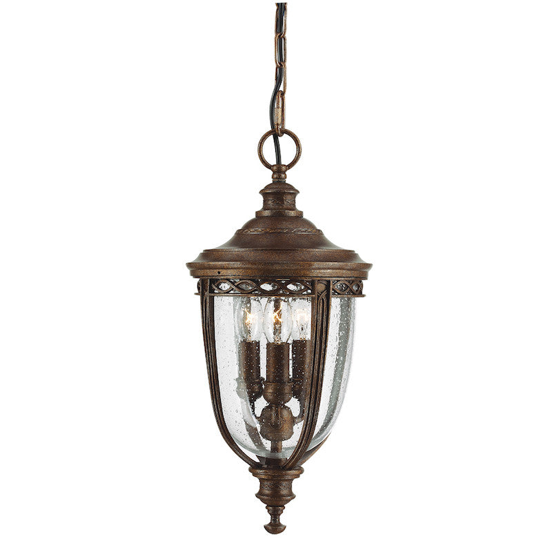 Elstead English Bridle British Bronze Finish Medium Outdoor Pendant Lantern