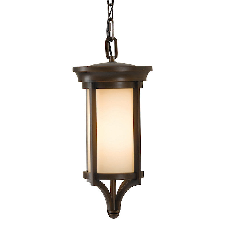 Elstead Merrill Heritage Bronze Finish Small Outdoor Pendant Lantern