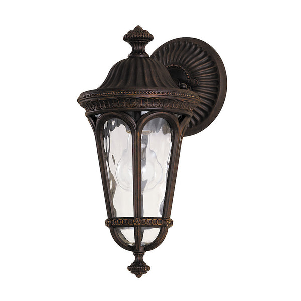 Elstead Regent Court Walnut Finish Small Outdoor Wall Lantern