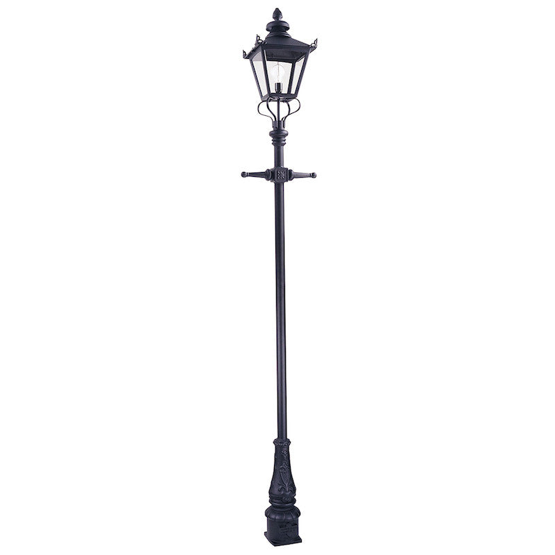 Elstead Grampian Black Finish Outdoor Large Lamp Post