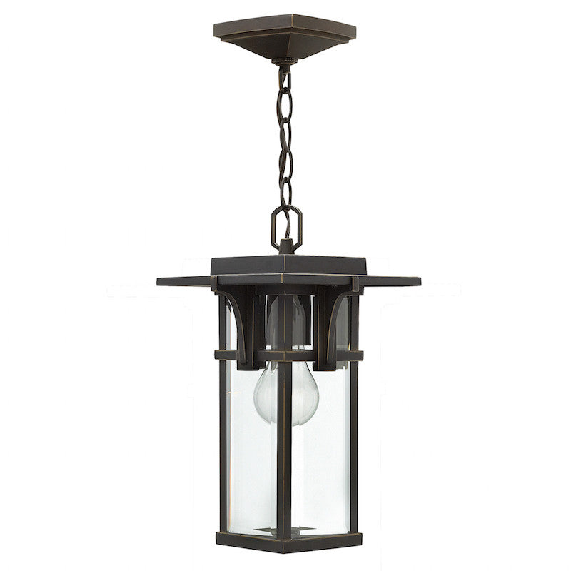 Elstead Manhattan Oil Rubbed Bronze Finish Outdoor Pendant Lantern