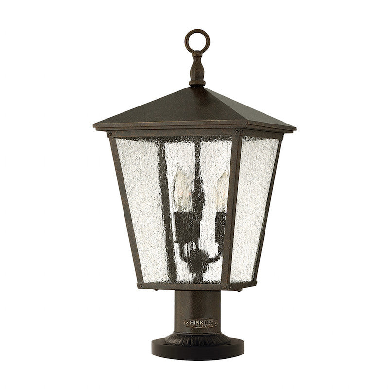 Elstead Trellis Regency Bronze Outdoor Pedestal Lantern