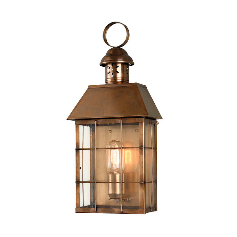 Elstead Hyde Park Aged Brass Finish Outdoor Wall Lantern