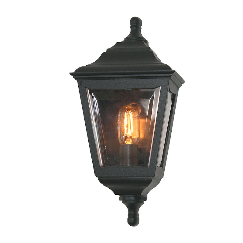 Elstead Kerry Black Finish Outdoor Flush Wall Lantern