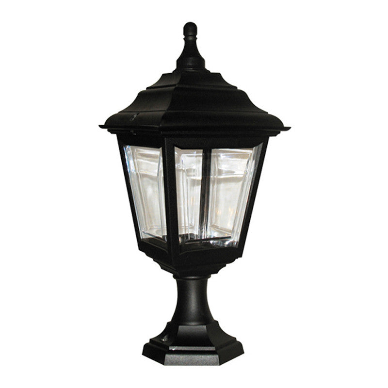 Elstead Kerry Black Finish Outdoor Pedestal/Flush Lantern