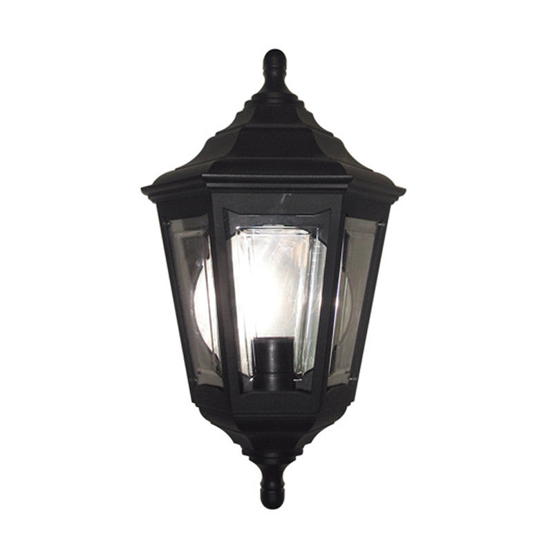 Elstead Kinsale Black Finish Outdoor Pedestal/Flush Lantern