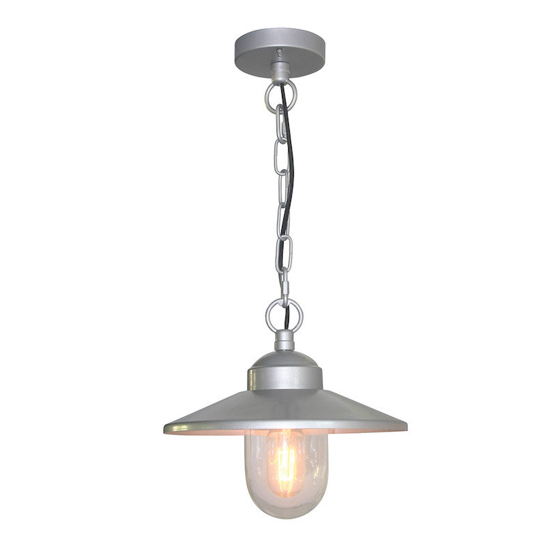 Elstead Klampenborg Silver Outdoor Pendant Lantern