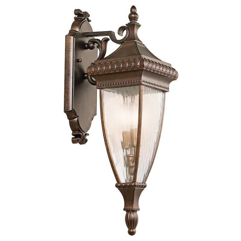 Elstead Venetian Rain Brushed Bronze Medium Outdoor Wall Lantern