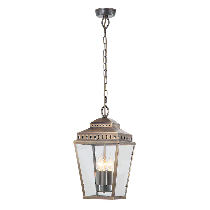 Elstead Mansion House Aged Brass Finish Outdoor Pendant Lantern