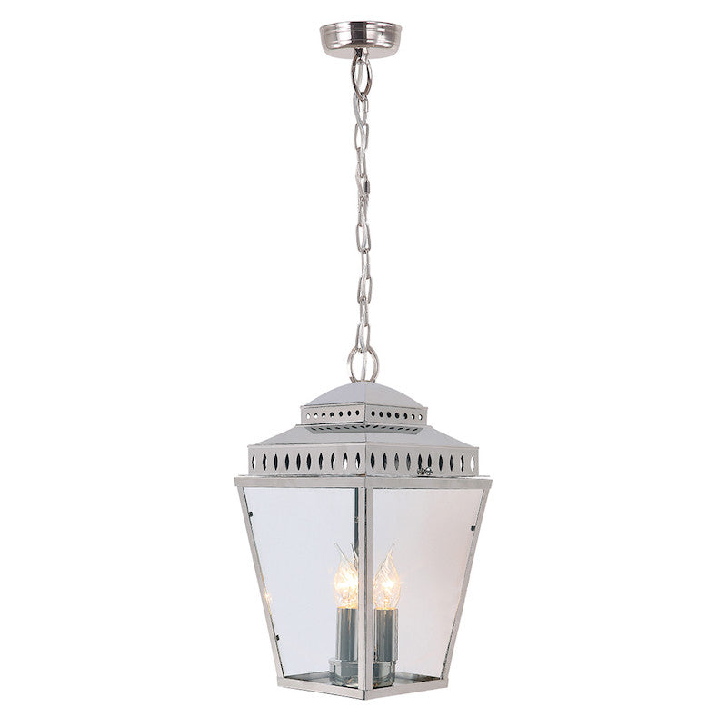 Elstead Mansion House Polished Nickel Finish Outdoor Pendant Lantern