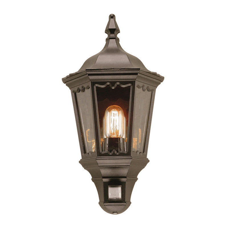 Elstead Medstead PIR Black Outdoor Half Wall Lantern