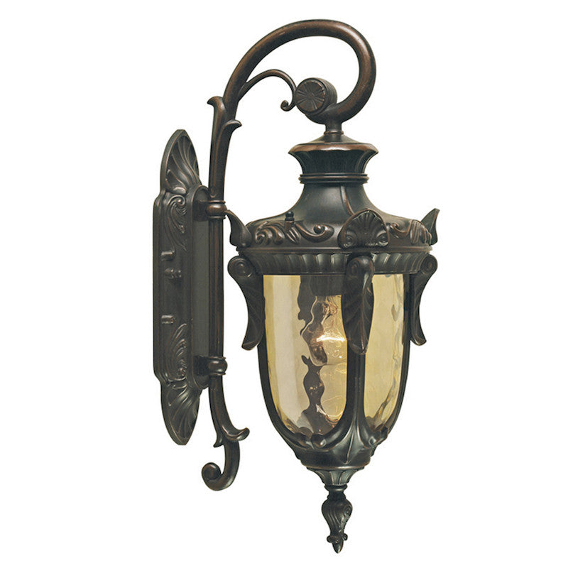 Elstead Philadelphia Old Bronze Finish Small Outdoor Downlighter Wall Lantern