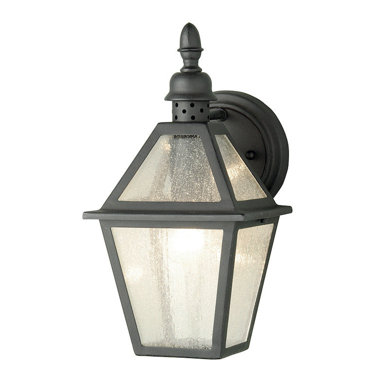 Elstead Polruan Black Finish Outdoor Wall Lantern