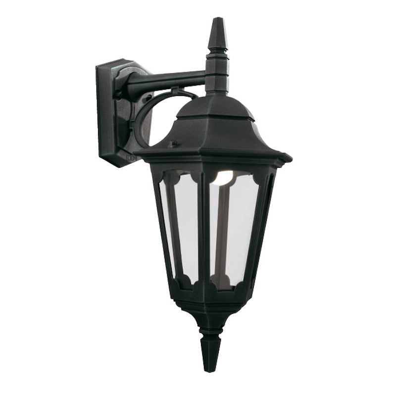 Elstead Parish Black Finish Outdoor Downlighter Wall Lantern