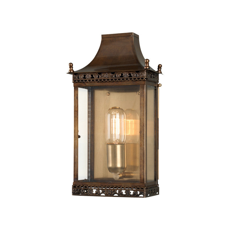 Elstead Regents Park Aged Brass Finish Outdoor Wall Lantern