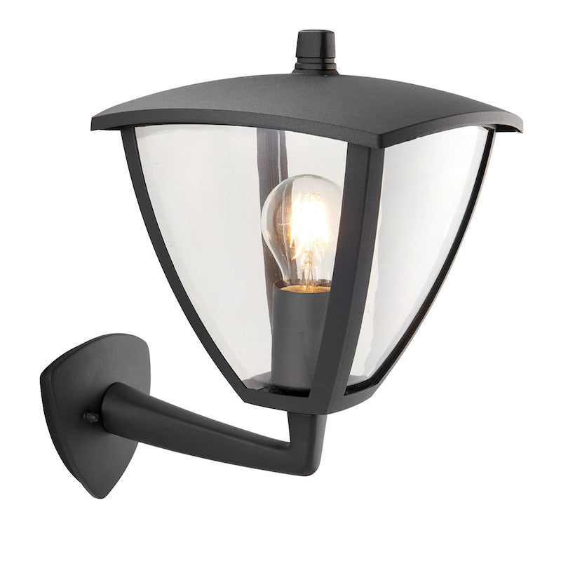 Endon Inova & Seraph Textured Gray Finish Outdoor Wall Light 70695