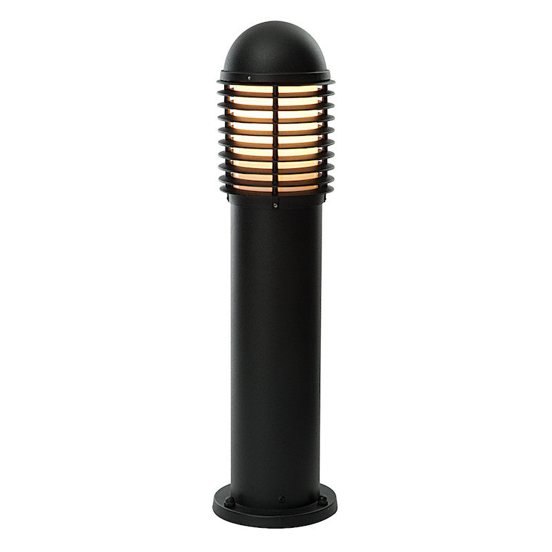 Endon Louvre Matt Black Finish Outdoor Post Light