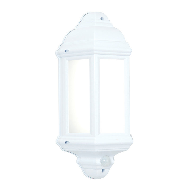 Endon Halbury Pir Matt White Textured Finish Outdoor Wall Light 54554