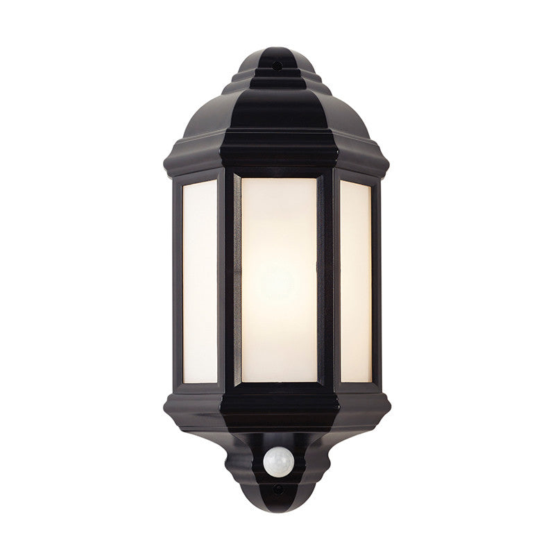 Endon Halbury Pir Matt Black Textured Finish Outdoor Wall Light EL-40115