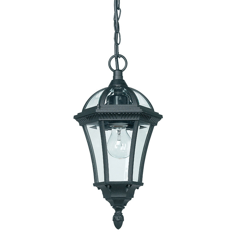 Endon Drayton Textured Black Finish Outdoor Pendant Light YG-3503