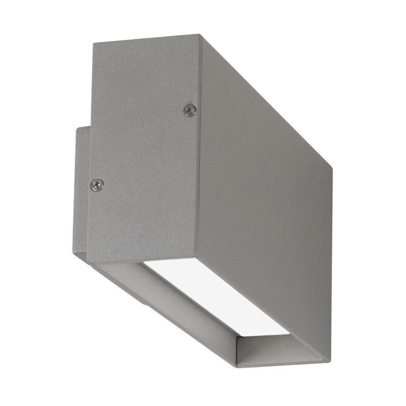 Oaks Burze Silver Grey Finish Outdoor LED Wall Light 167 SG by Oaks Outdoor Lighting