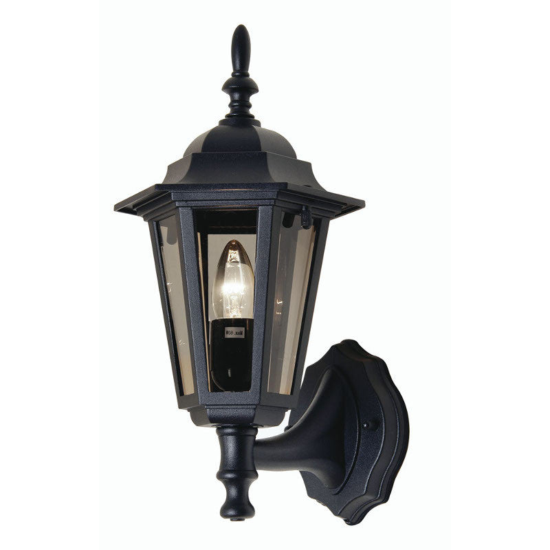 Oaks Haxby Black Finish Outdoor Uplighter Wall Light 171 UP BK by Oaks Outdoor Lighting