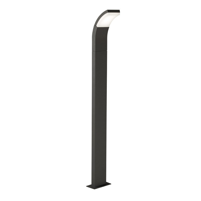 Oaks Kroz Dark Grey Finish Outdoor LED Mini Post Light 185/1000 DG by Oaks Outdoor Lighting