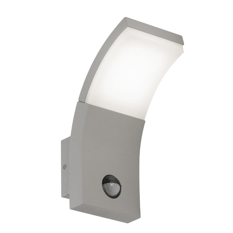 Oaks Kroz Silver Grey Finish Outdoor LED PIR Wall Light 185 SG by Oaks Outdoor Lighting