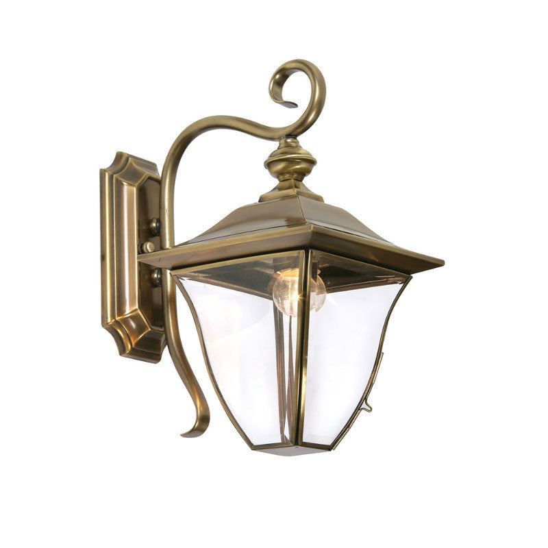 Oaks Callan Brass Finish Outdoor Downlighter Wall Light 581DN BR by Oaks Outdoor Lighting