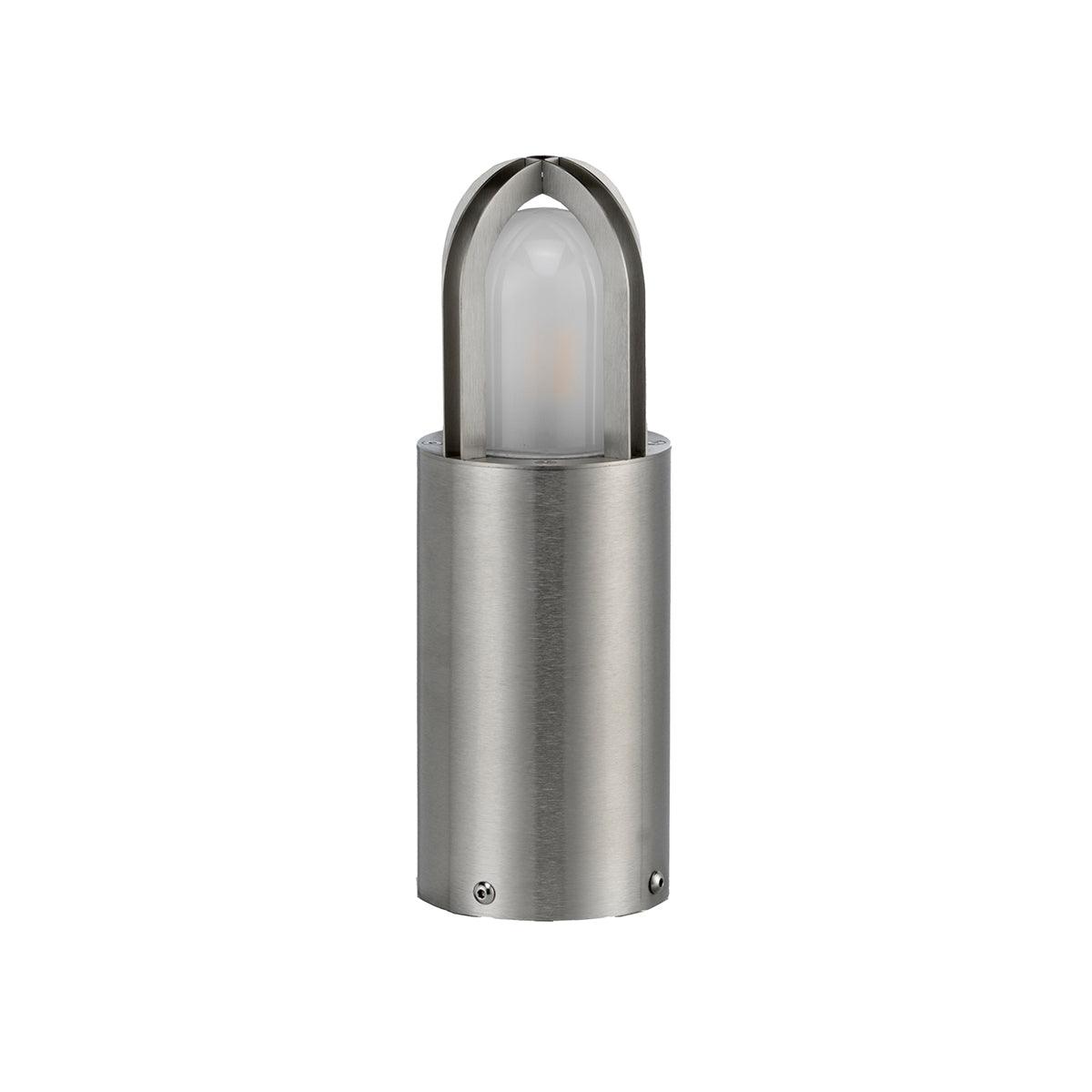 Elstead Paignton 1 Light Medium Silver Outdoor Bollard - 30cm