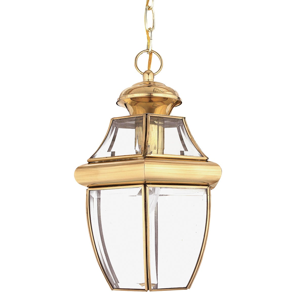 Quoizel Newbury 1 Light Medium Polished Brass Chain Lantern