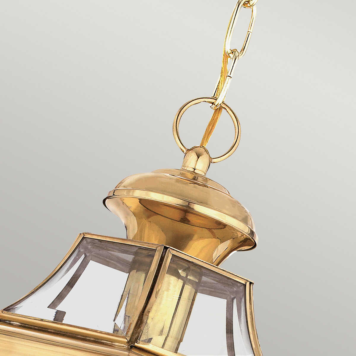 Quoizel Newbury 1 Light Medium Polished Brass Chain Lantern