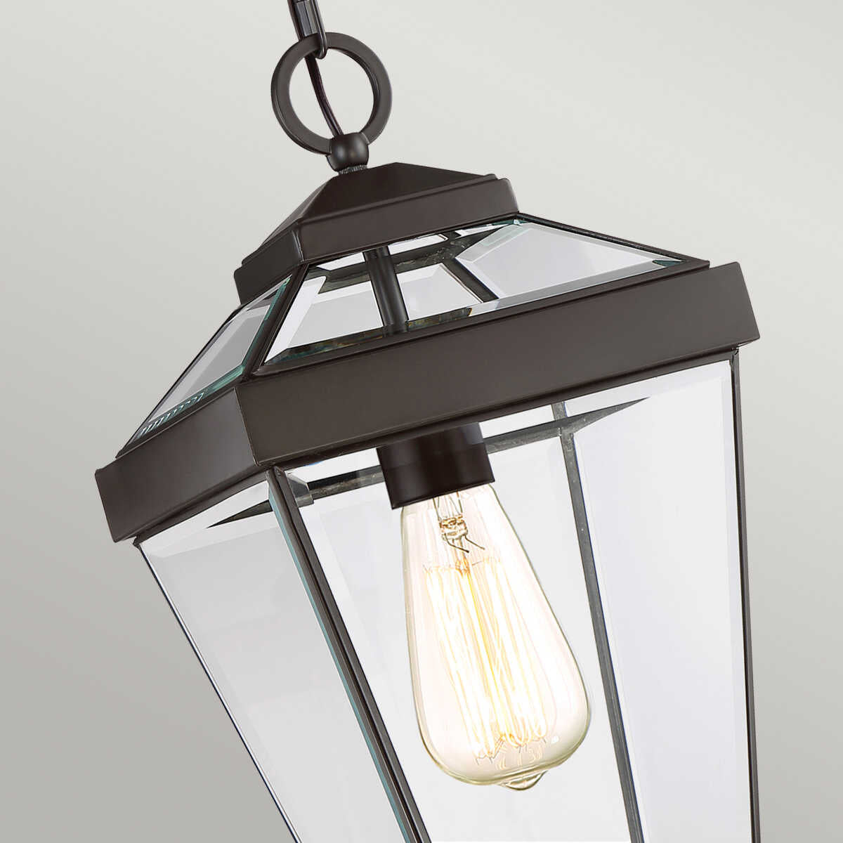 Quoizel Ravine Medium Bronze Outdoor Pendant Chain Lantern