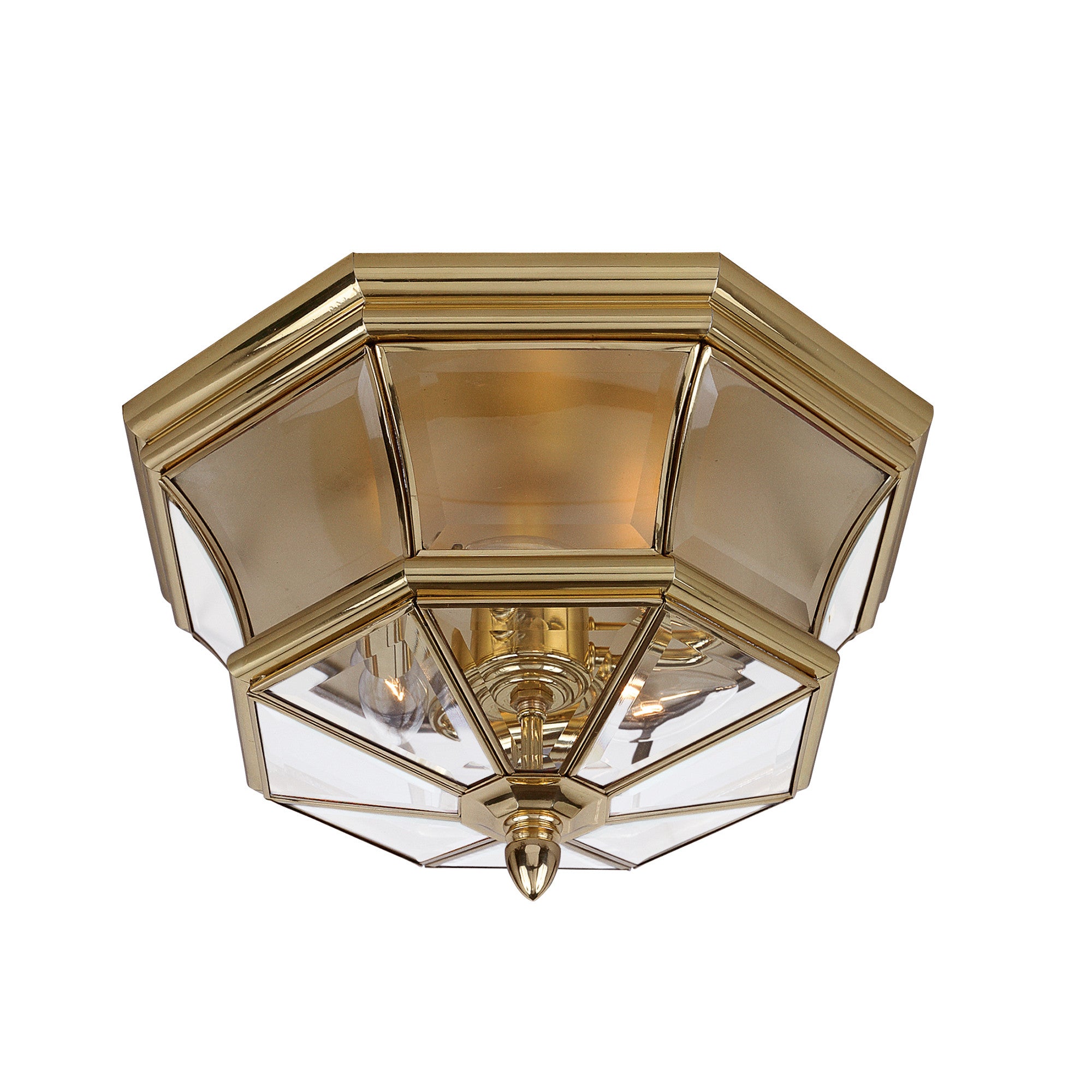 Elstead Newbury Polished Brass Outdoor Flush Lantern