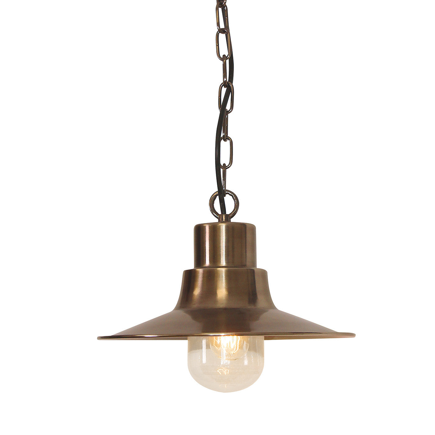 Elstead Sheldon Brass Finish Outdoor Pendant Lantern