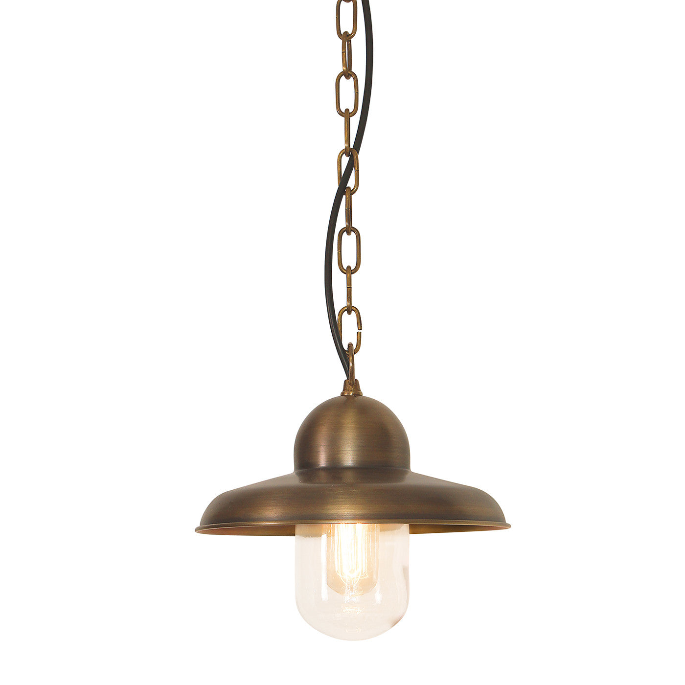 Elstead Somerton Brass Finish Outdoor Pendant Lantern