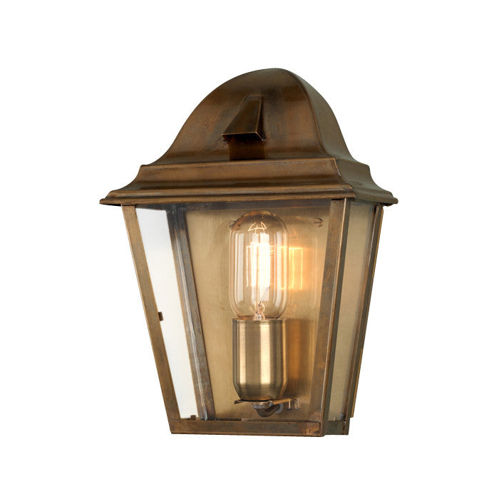 Elstead St James Aged Brass Finish Outdoor Wall Lantern