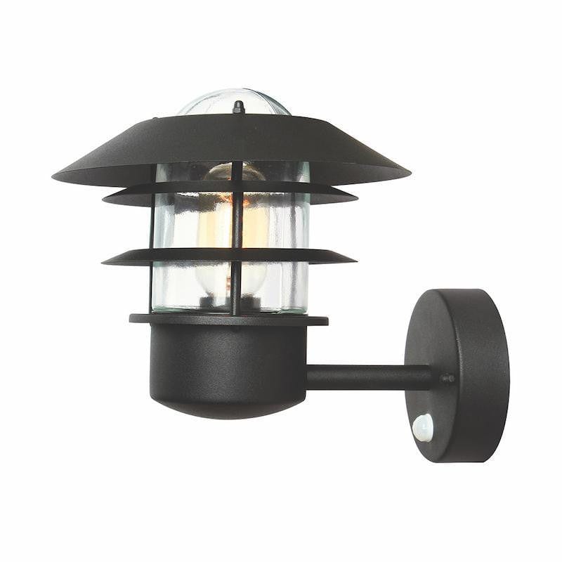 Elstead Helsingor Black Outdoor PIR Wall Light by Elstead Outdoor Lighting