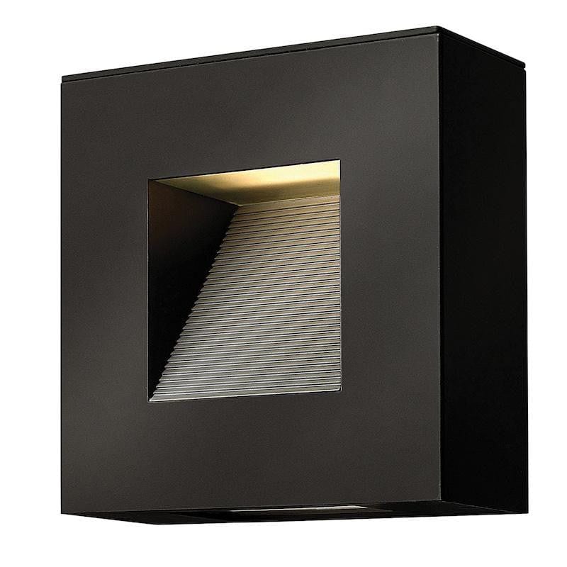 Hinkley Luna Small Satin Black Outdoor Wall Light by Elstead Outdoor Lighting